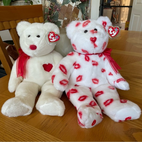 Ty Other - NWT Ty Beanie Buddy Heart And Kisses Plush